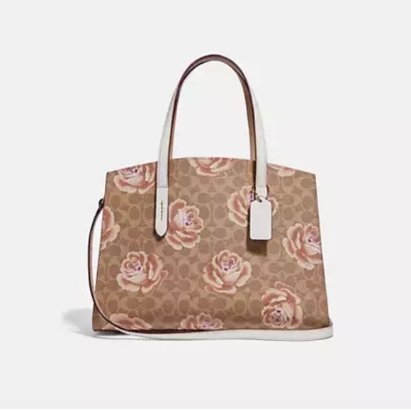 Coach Charlie Signature Rose Print Carryall Tote Bag Style 31667 - Picture 1 of 13
